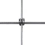 Serre-câble croisé simple inox pour câble Ø 3 & 4 mm avec fixation murale taraudée M8