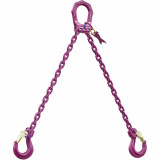 Elingue chaîne 2 brins FIXES Ø 4 mm RUD MINILIFTER avec crochets à linguet - CMU 880 kg