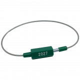 Scellé de sécurité en câble Ø1,8x250 | VERT - Gravé 2027