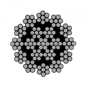 Câble acier INOXYDABLE antigiratoire 19 torons de 7 fils - Ø 4 mm à 18 mm