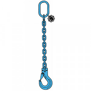 Elingue chaîne 1 brin G121LS GRADE 120 avec crochet à linguet de sécurité - CMU 2,36 t à 12,5 t