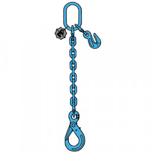 Elingue chaîne 1 brin RÉGLABLE G121VAR GRADE 120 avec crochet de sécurité à verrouillage automatique - CMU 2,36 t à 8 t