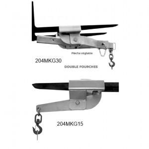 Potence MKG pour chariot élévateur - Capacité 1,5 t et 3 t