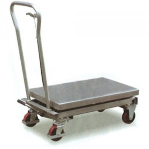 Table élévatrice mobile manuelle INOX VHM - Capacité 200 kg