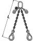 Elingue chaîne 2 brins RÉGLABLE V2VAR GRADE 100 avec crochets de sécurité à verrouillage automatique - CMU 2 t à 14 t 