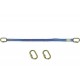 Longe d’assujettissement en sangle élastique LSE1010 avec 2 connect. M10 manuels ouv. 17 mm