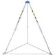 Trépied de levage ACIER avec 4 points d'ancrage - Hauteur réglable de 1470 mm à 2290 mm - Capacité 1000 kg 