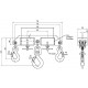 Etrier double à 3 crochets UNO3 pour fourches de chariot - Capacité 5 t