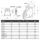 Réa avec support PIVOTANT 180° PM - Ø 133 mm à 320 mm