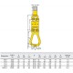 21SK7 - Emerillon à billes isolé et étanche avec connexion filetée et anneau poire 2 t à 12,5 t