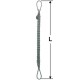 Elingue câble plate tressée 12 aussières boucles câblées nues - Capacité 2,2 t à 46,2 t