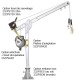 Potence de levage et de secours transportable en acier inoxydable - Conforme à la norme EN 795 Classe B