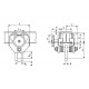Chariot porte-palan HTG à direction par chaîne avec vis à oeillet - Capacité 0,5 t à 10 t