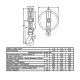 Poulie pour câble ouvrante spéciale TIRFOR 800T - Capacité 0,8 t, 1,6 t et 3,2 t