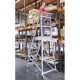 835*7657 - Plateforme de magasinage repliable en alu 150 kg 7 marches 