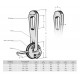 Anneau de levage pour ancre plate avec étrier acier - Force 2,5 t à 26 t (type Frimeda TPA-R1)