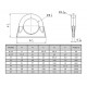 Anneau de levage droit FIXE à souder ASD NOIR - Capacité 0,2 t à 8 t 