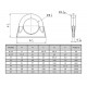 Anneau de levage droit FIXE à souder ASDI INOX 316 L - Capacité 0,2 t à 6 t 