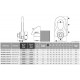 Anneau de levage femelle à double articulation CODIPRO FE.DSR UP UNC - Filetage UNC 1/14'-20 à UNC 7/8'-9