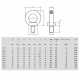 Anneau de levage mâle INOX à tige courte DIN 580 - Filetage ISO M6 à M24 
