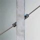 Arrêt multi-angle inox pour poteau plat, pour câble Ø 3 mm à 6 mm