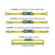 Arrimage 'POIDS LOURDS' SPANSET ERGO ABS en sangle de 50 mm avec crochets à 2 doigts écartés ou rapprochés - LC 2500 daN