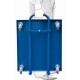 Chariot à timon rabattable avec plateau en tôle - Capacité 150 kg