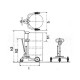 Chariot porte fûts acier 210 litres vertical hydraulique - Capacité 250 kg