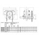 Chariot porte-palan CHCS à direction par chaîne avec vis à oeillet - Capacité 0,5 t à 5 t