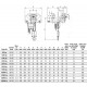 Palan manuel à chaîne combiné avec chariot HPR - Capacité 0,25 t à 5 t 