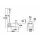 Cric hydropneumatique 40 / 20 T - H mini 150 mm, maxi 300 mm