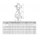Crochet à verrouillage automatique compact GKE GRADE 80 avec émerillon monté sur roulement à rouleaux (ROTATIF SOUS CHARGE) - Capacité 2 t à 15,5 