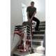 810*7712 : diable porte chaises empilables roues escalier 3 x Ø 160 mm pour passage de trottoirs ou escaliers