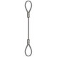Elingue câble acier galvanisé 1 brin W2BM avec 2 grandes boucles - CMU 0,05 t à 10 t