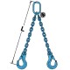 Elingue chaîne 2 brins G122LS GRADE 120 avec crochets à linguet de sécurité - CMU 3,35 t à 17,5 t