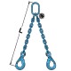 Elingue chaîne 2 brins G122VA GRADE 120 avec crochets de sécurité à verrouillage automatique - CMU 3,35 t à 11,2 t