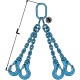 Elingue chaîne 4 brins G124LS GRADE 120 avec crochets à linguet de sécurité - CMU 5 t à 26,5 t