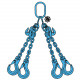 Elingue chaîne 4 brins RÉGLABLES G124LSR GRADE 120 avec crochets à linguet de sécurité - CMU 5 t à 26,5 t