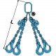 Elingue chaîne 4 brins RÉGLABLES G124LSR GRADE 120 avec crochets à linguet de sécurité - CMU 5 t à 26,5 t