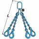 Elingue chaîne 4 brins G124VA GRADE 120 avec crochets de sécurité à verrouillage automatique - CMU 5 t à 17 t