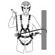 2 boucles forgées de grandes dimensions situées sur la ceinture pour travailler avec une longe de maintien.