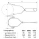 Pince d'ancrage en fil M31, M32 & M33 - Grande ouverture 80 mm, 105 mm et 140 mm