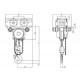 Palan manuel à chaîne combiné avec chariot à direction par poussée (YLITP) ou par chaîne (YLITG) - Capacité 0,5 t à 5 t