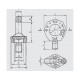 Anneau de levage rotatif RUD StarPoint VRS-F avec clef de fixation - Filetage UNC 5/16"-18 UNC à 2"-4,5 UNC