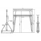 Portique démontable en aluminium PADCH - Capacité 0,25 t à 2 t