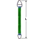 Elingue textile plate standard B5 avec 2 anneaux métalliques INEGAUX - Capacité 1 t à 10 t