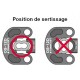 Presse de sertissage hydraulique sur batterie 14,4 V - Pour câbles métalliques en acier Ø 6 mm à 12 mm