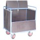 800*6466 - Chariot 500 kg avec habillage BOIS + TOIT, plateau 1200 x 800 mm