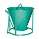 Benne conique à vidange par le fond - Capacité 90 litres (660 x 660 x 720 mm), poids 25 kg, capacité maxi 200 kg.