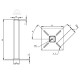 Potelet point d'ancrage galvanisé PTA hauteur 500 mm - Conforme EN 795-A